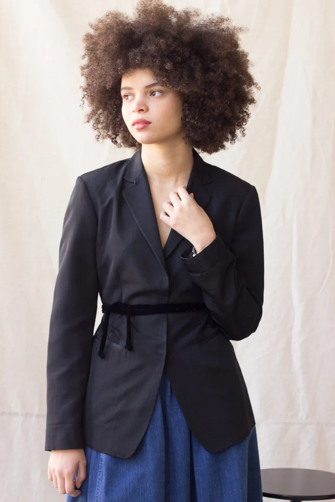 Donna karan black blazer online